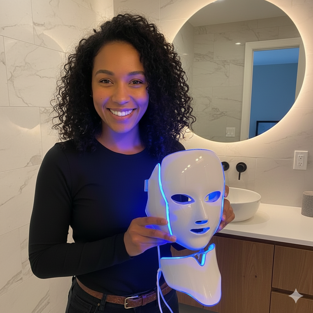 Bloomskin RegenMask LED & Microcurrent Mask for Lifting Jowls, Cheeks, and Lower Face