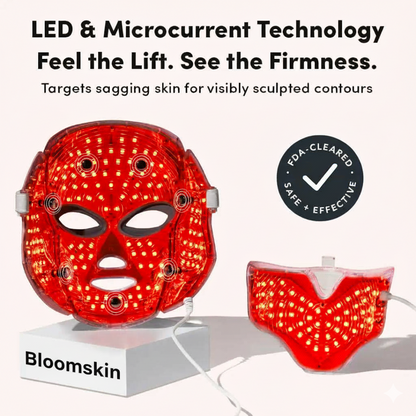 Bloomskin RegenMask LED & Microcurrent Mask for Lifting Jowls, Cheeks, and Lower Face