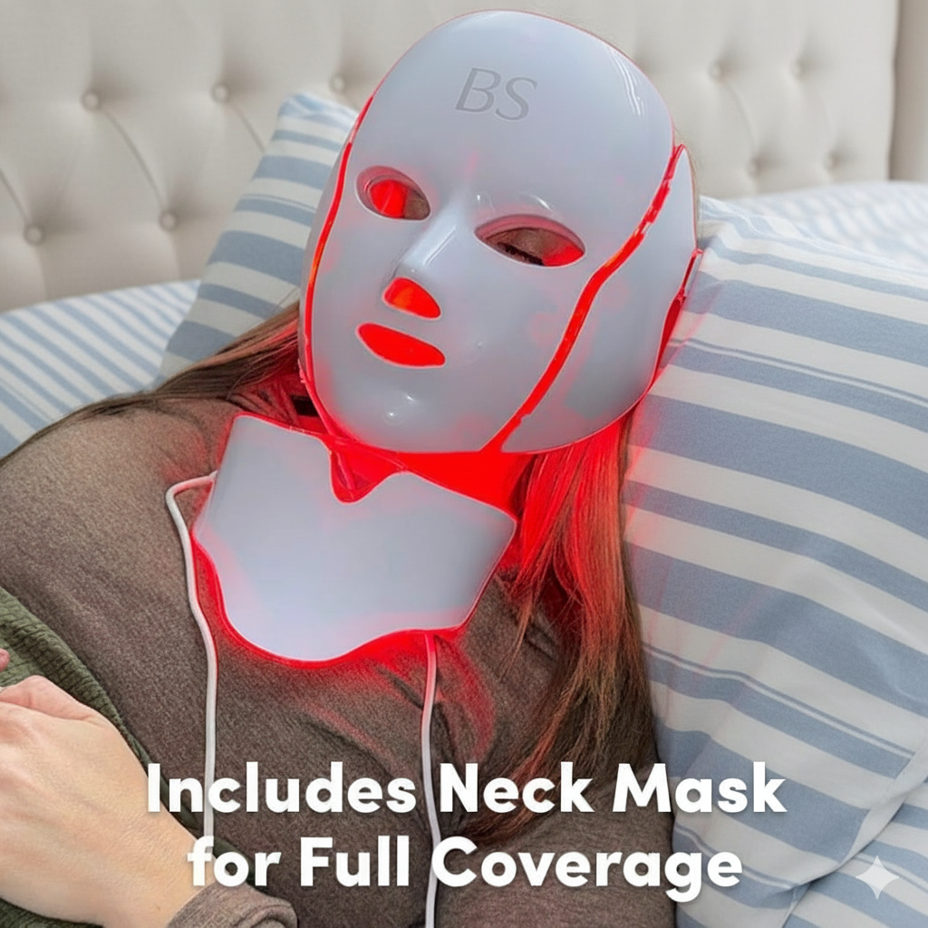 Bloomskin RegenMask LED & Microcurrent Mask for Lifting Jowls, Cheeks, and Lower Face