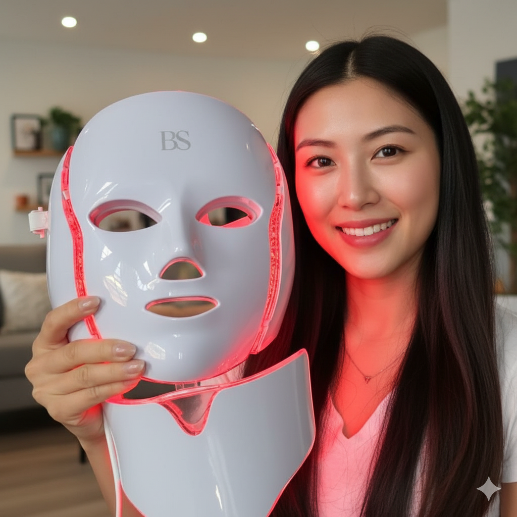 Bloomskin RegenMask LED & Microcurrent Mask for Lifting Jowls, Cheeks, and Lower Face