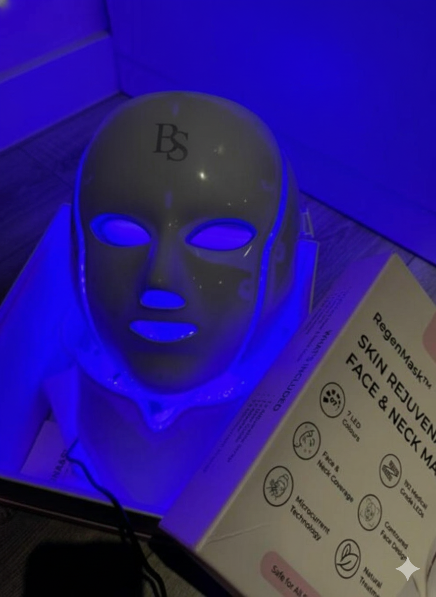 Bloomskin RegenMask LED & Microcurrent Mask for Lifting Jowls, Cheeks, and Lower Face