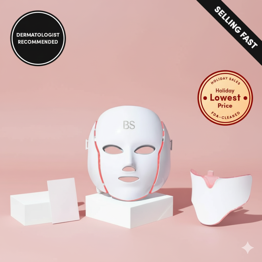 Bloomskin RegenMask LED & Microcurrent Mask for Lifting Jowls, Cheeks, and Lower Face